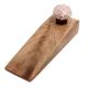 Pink Hexagon Small Ceramic Wooden Door Stopper